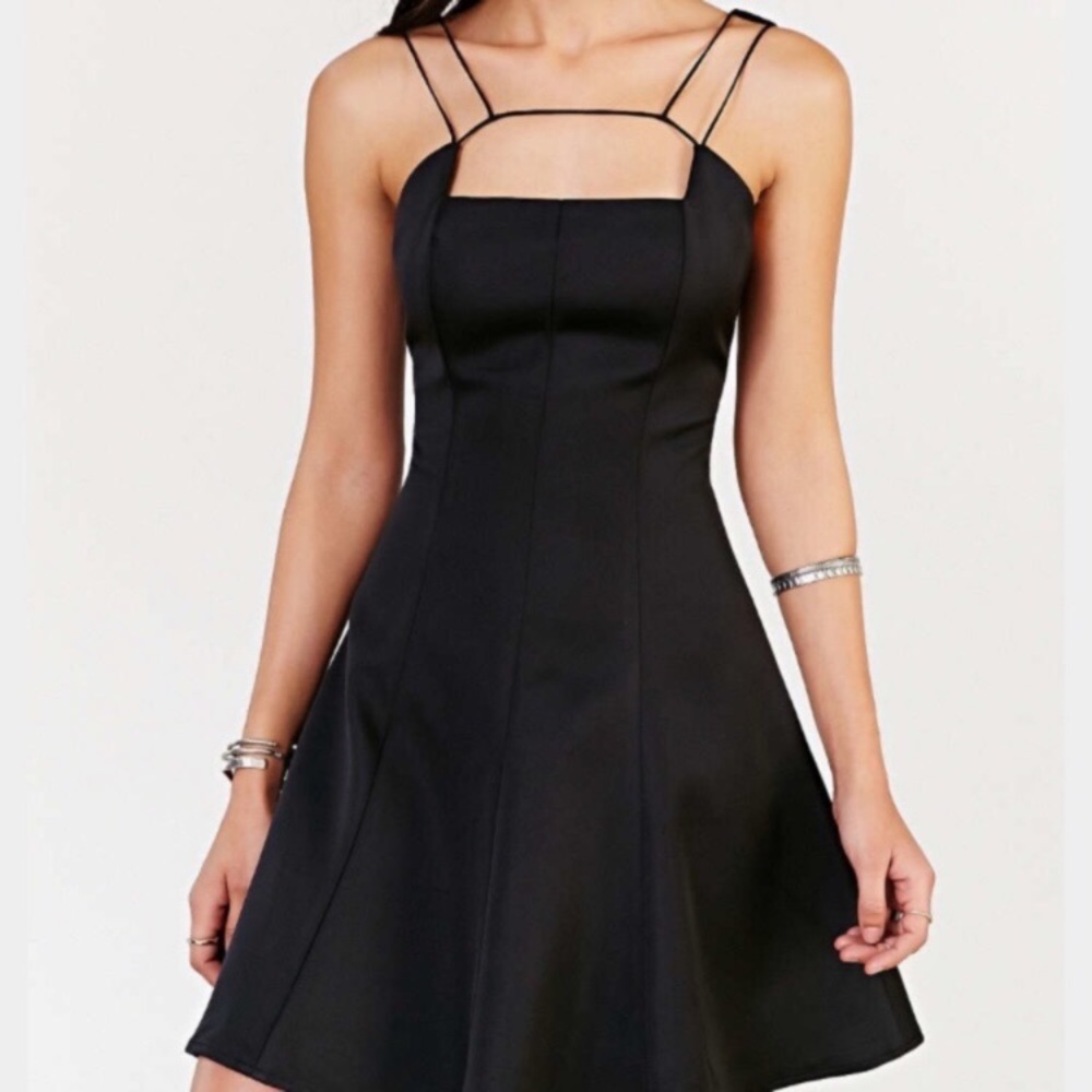 Elegant Black Strappy Dress